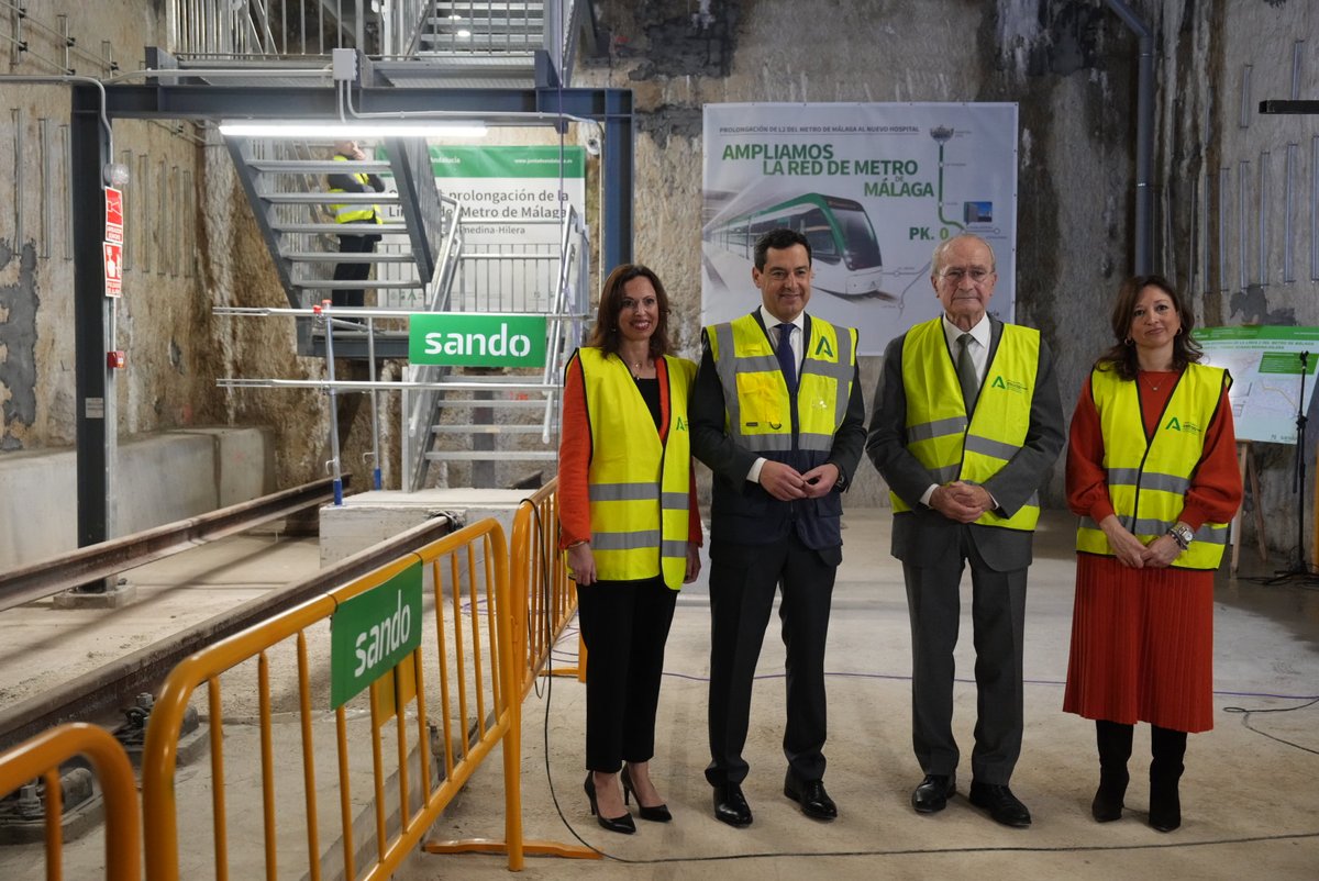 Activamos la cuenta atrás para saldar una deuda histórica con Málaga. A la ampliación de la L2 del Metro, se sumará este año la adjudicación de las obras del Tercer Hospital. Dos megaproyectos vinculados con plazos y previsión. Málaga es una de las grandes capitales de Europa.