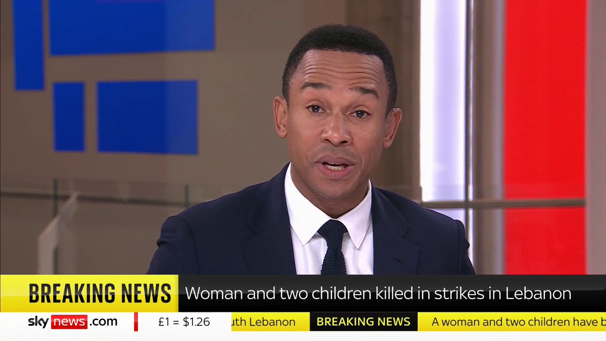 BREAKING: A woman and her two children have been killed in southern Lebanon following Israeli airstrikes according to two security sources after a series of strikes in the country. 📺 Sky 501, Virgin 602, Freeview 233 and YouTube