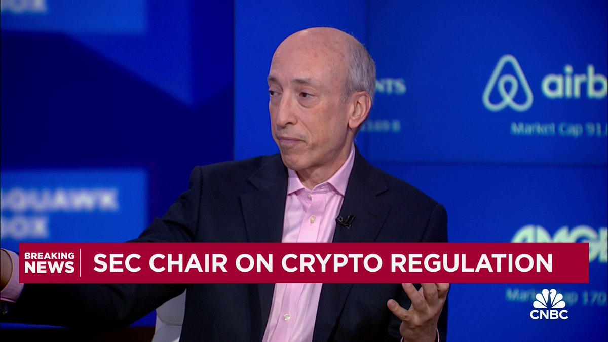 JUST IN: CNBC host argues with SEC Chair Gary Gensler over #Bitcoin 👀