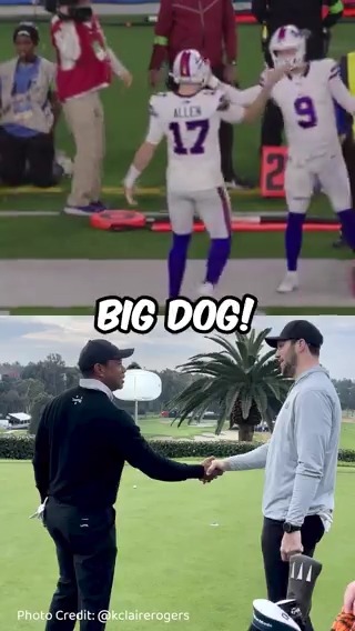 Big Dogs. Tiger Woods 🤝 Josh Allen