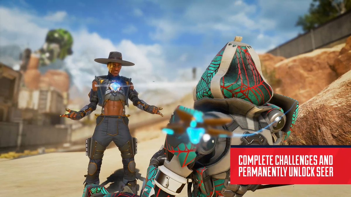 Make sure to complete challenges to permanently unlock Seer, and be sure to gift the free items to your friends so they can show him off in style. Remember: you need to be friends in Apex, not just friends on the platform level, in order to gift items 🎁