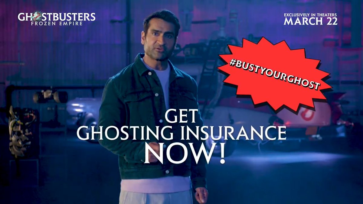 Don’t suffer in silence this Valentine’s Day. #BustYourGhost now with Ghosting Insurance. 👍👻 Share your ghosted stories and be sure to see #Ghostbusters: Frozen Empire - exclusively in movie theaters March 22.