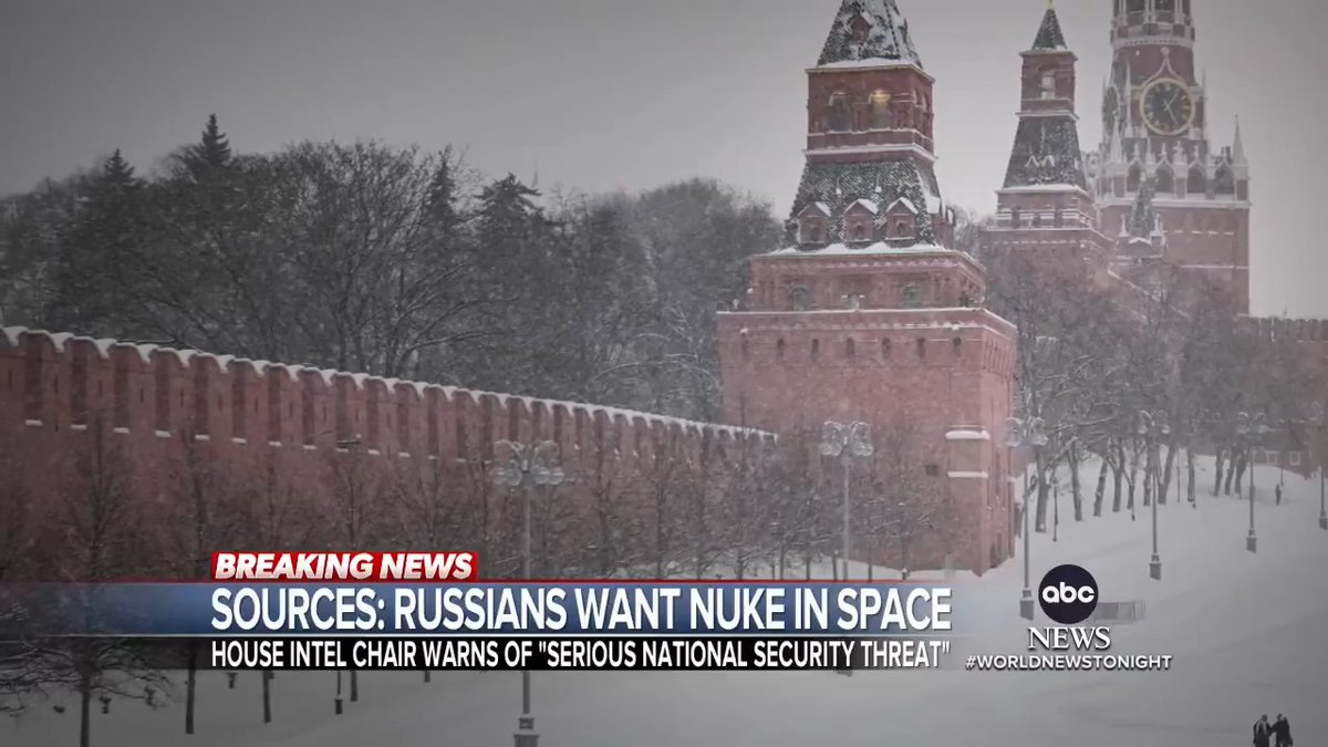 After the House Intelligence Committee chairman warned of a "national security threat” and called on Pres. Biden to declassify intelligence, sources tell ABC News the U.S. is tracking Russia’s aim to put a nuclear weapon in space. @MaryKBruce reports.