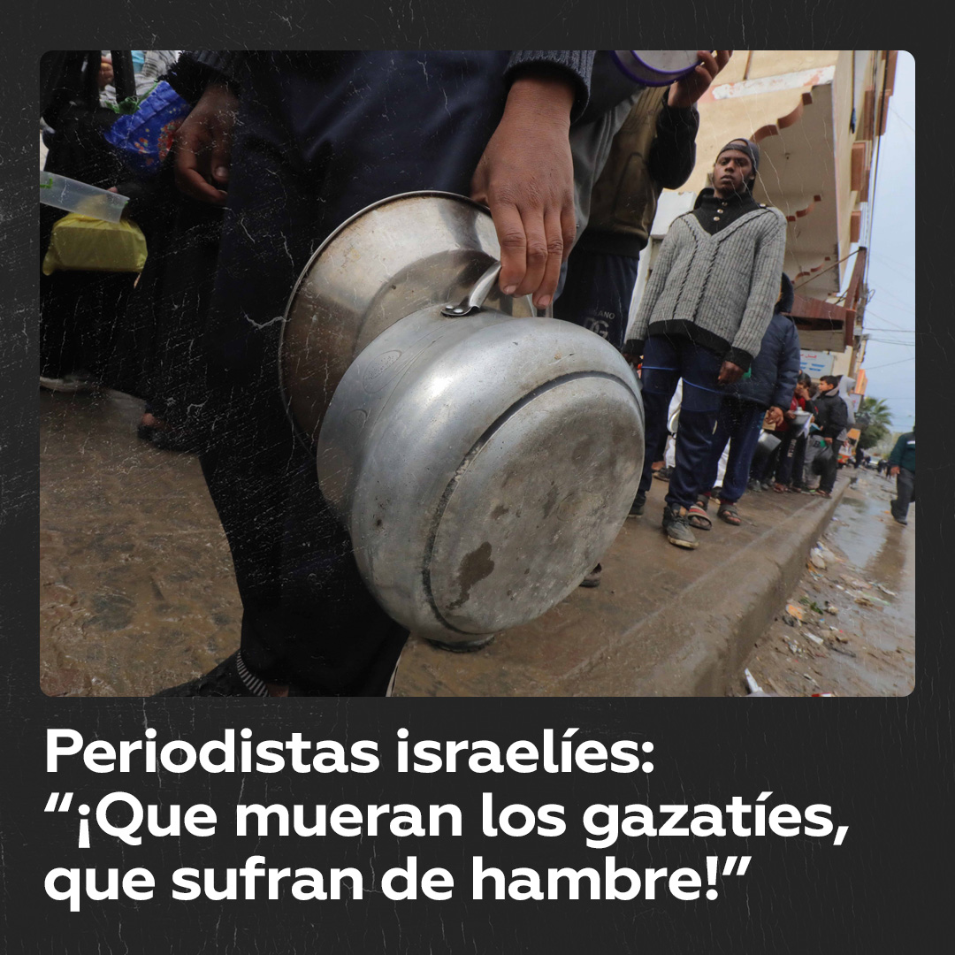 Periodistas israelíes sobre los palestinos: "Que mueran, que sufran" En un episodio del programa de entrevistas nocturno ‘Patriots’, en el Canal 14 de la televisión israelí, periodistas del país hebreo expresaron su odio hacia los palestinos.