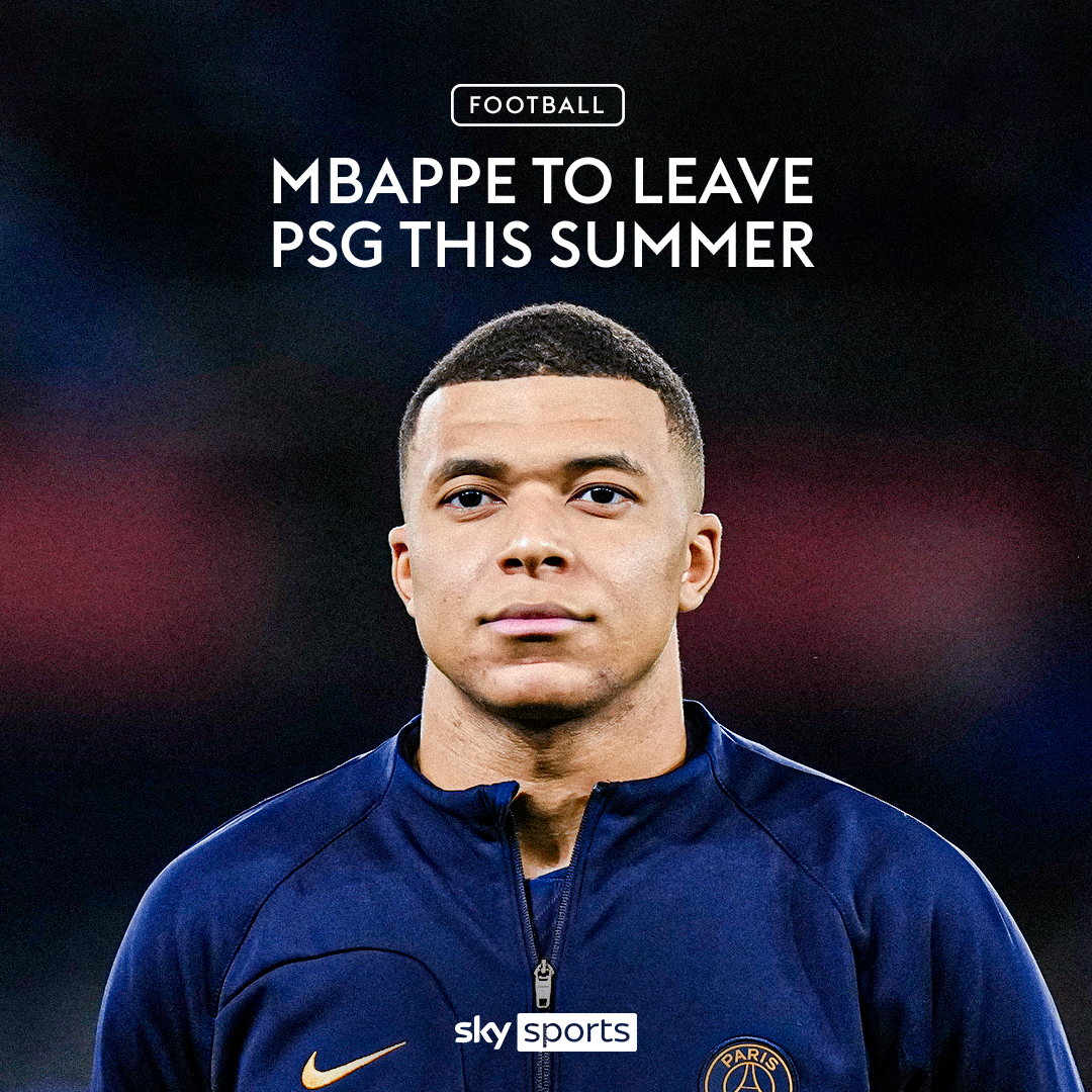 BREAKING 🚨: Kylian Mbappe tells PSG he will be leaving the club this summer 🇫🇷 ✈️