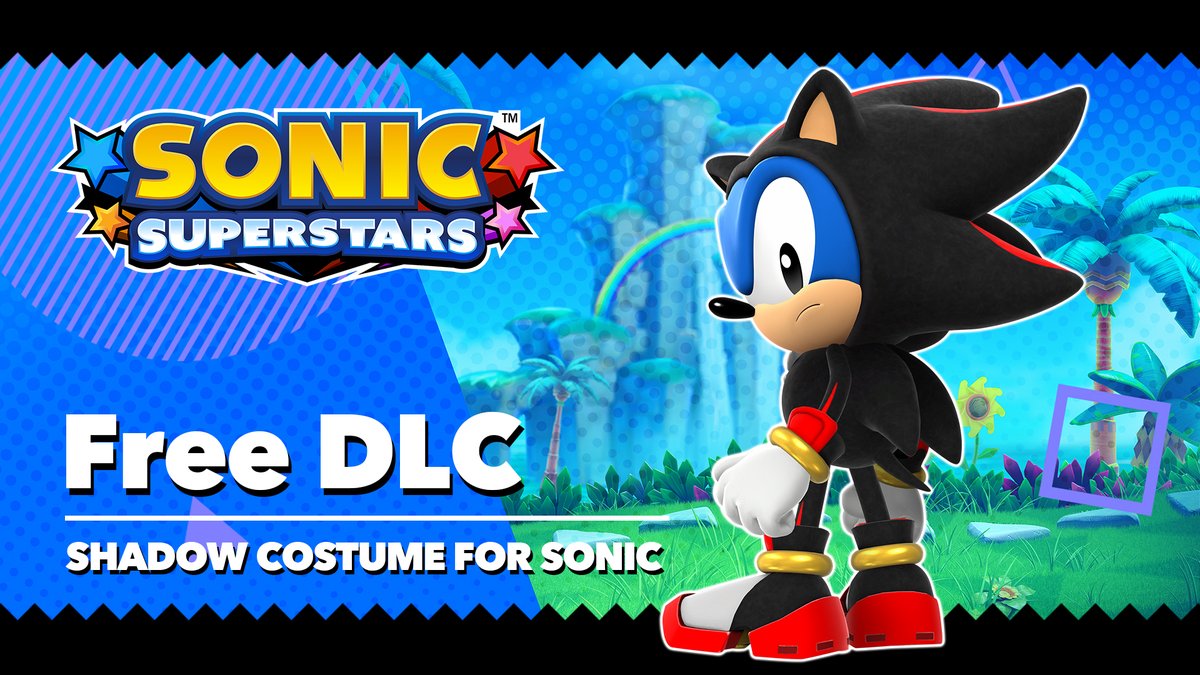 To celebrate the announcement of Sonic x Shadow Generations, a new Shadow the Hedgehog costume is available in Sonic Superstars! Download it for free today!