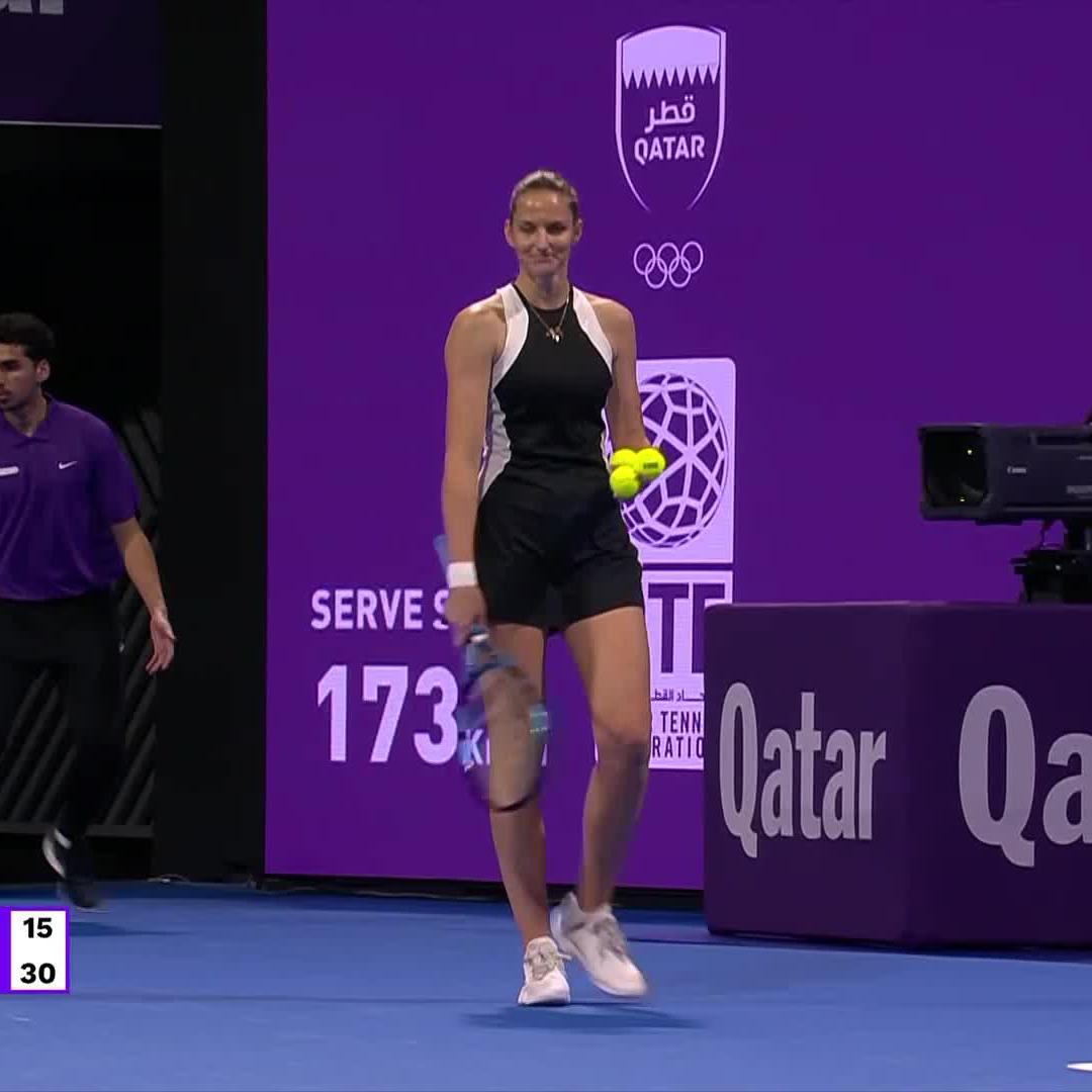Where there's a will, there's a way 🤩 Karolina Pliskova | #QatarTotalEnergiesOpen