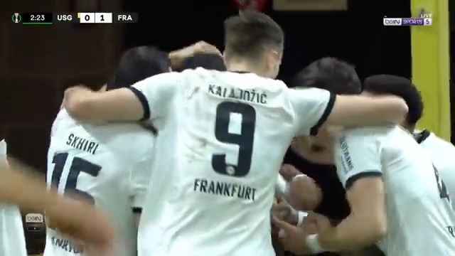 الجزائري فارس شعيبي يسجل في مباراة فريقه آينتراخت فرانكفورت 🇩🇿🔥 #دوري_المؤتمر_الأوروبي