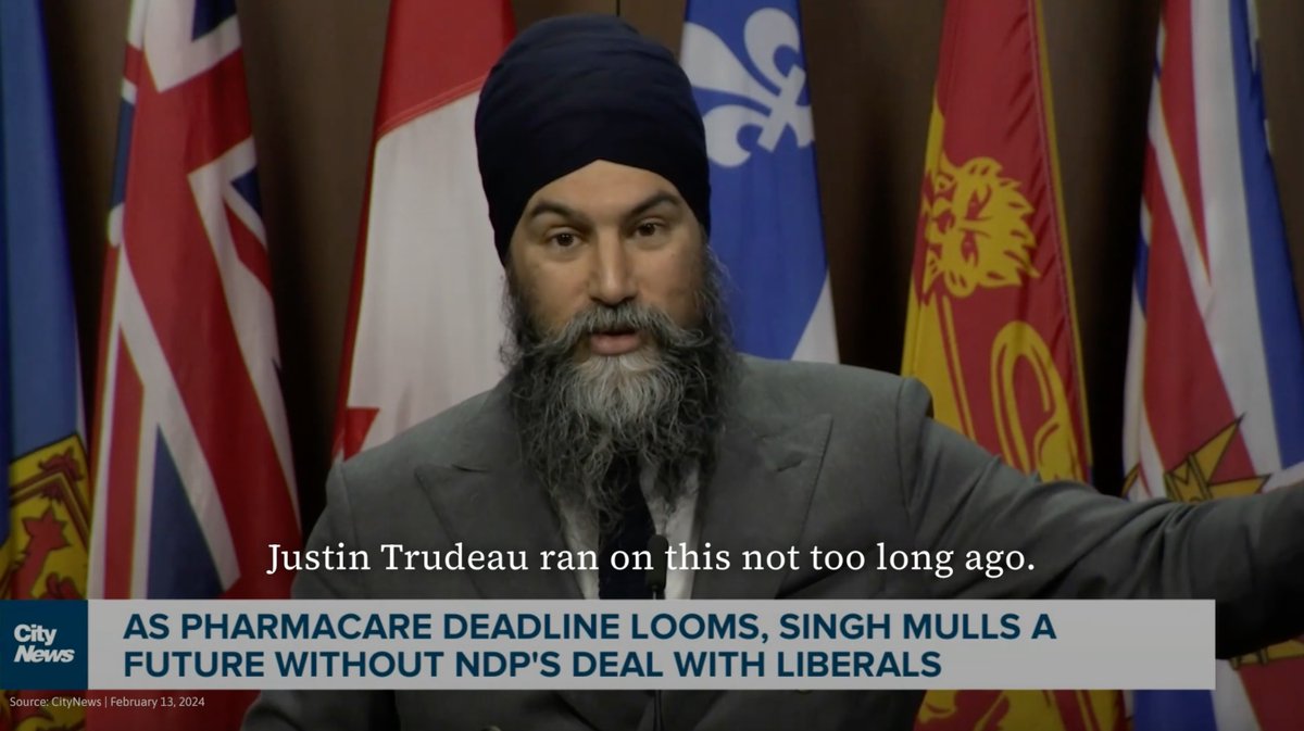 I've made myself very clear to Justin Trudeau - we expect pharmacare legislation by March 1.
