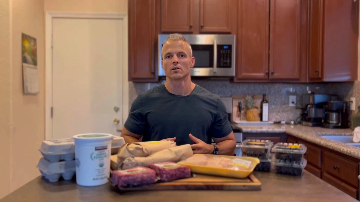 I bought an entire weeks worth of: -steak -chicken -eggs -Greek yogurt -grass fed ground beef -blueberries For under 50 bucks. This was for a 30 day challenge group to show food doesn’t have to be expensive if you know how to shop, but I thought I’d share here too.