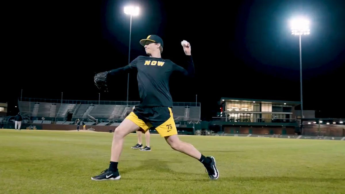 Under the lights at Cal Poly. One more sleep! #MizzouNOW | 🐯⚾️