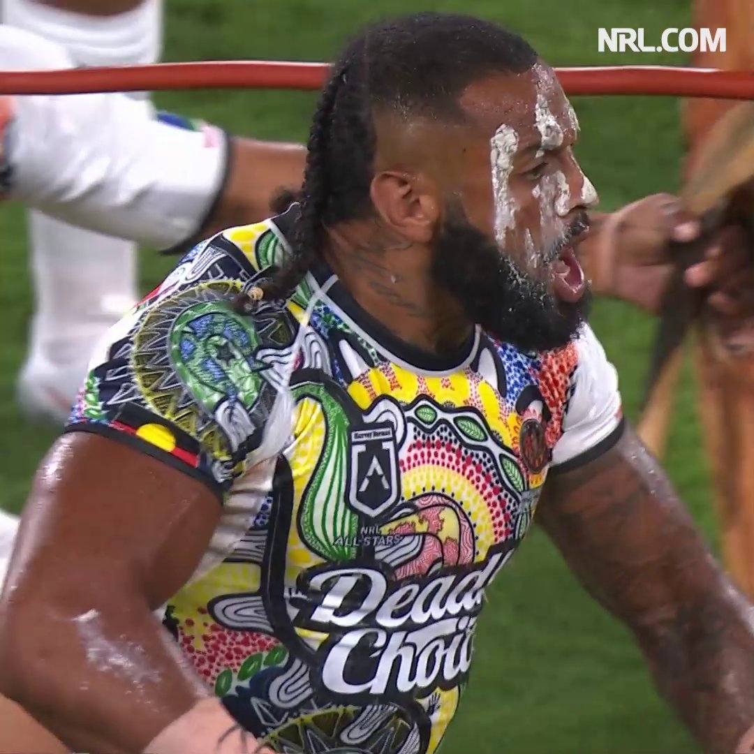 A stirring War Cry from the Indigenous All Stars! 🔥 #NRLAllStars