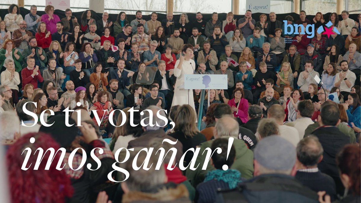 Hai momentos en que temos nas nosas mans escribir a historia. O 18F é un deses momentos. Para abrir unha nova época, para gañar unha Galiza mellor, para ter a primeira presidenta da nosa historia. Non importa todo o que eles fagan. Se ti votas, gañamos! 💙 #AnaPontónPresidenta✌🏻
