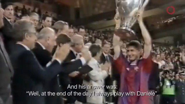 AC Milan v Barcelona in the 1994 Champions League Final.