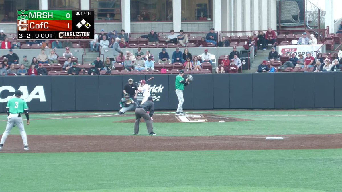 B4 | Cofc - 3, MU - 0 #30 Avery Neaves drives it for the first Home Run of the season‼️ #thecollege🌴⚾