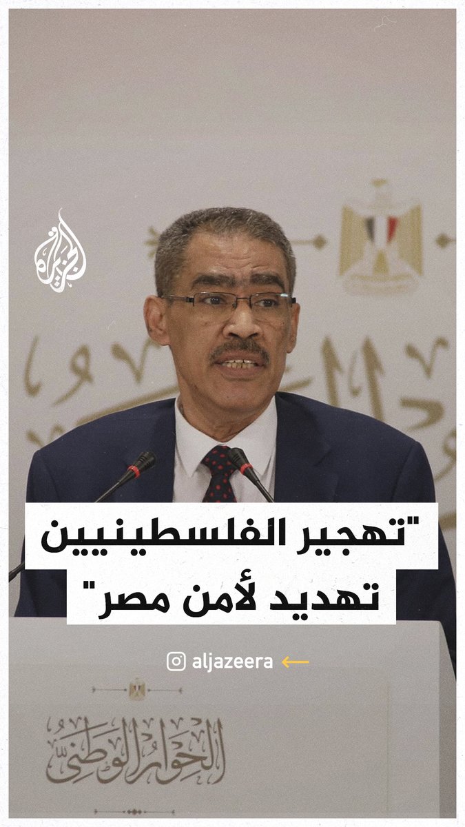 رئيس هيئة الاستعلامات المصرية ضياء رشوان: أي تهجير للفلسطينيين تهديد للأمن القومي #حرب_غزة #فيديو