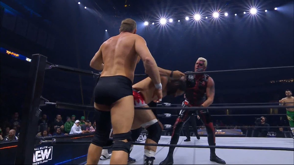 Ross Von Erich with the height and athleticism! Watch #AEWRampage on TNT! Dustin Rhodes | Ross Von Erich | Marshall Von Erich