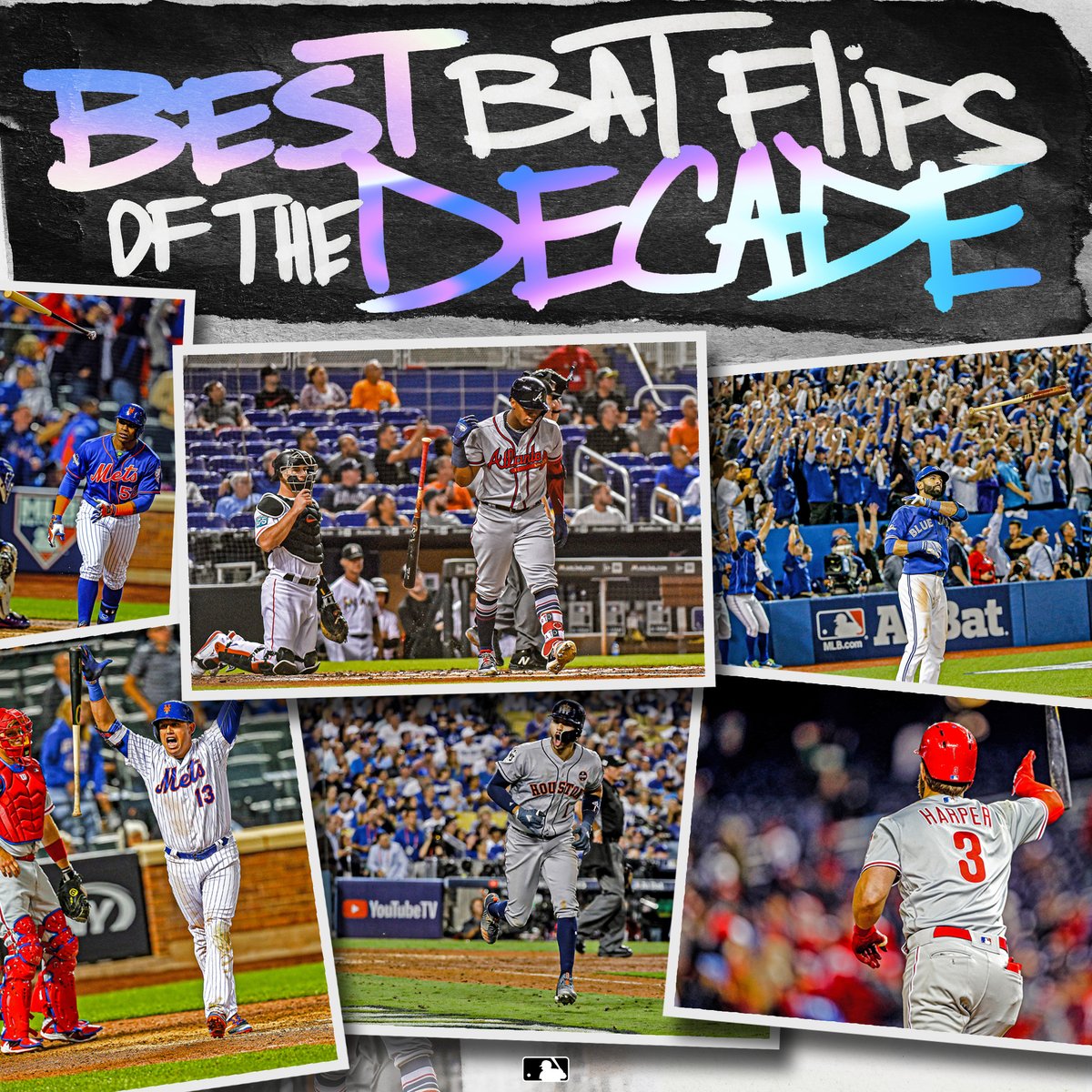 3 minutes and 54 seconds of some of the best bat flips