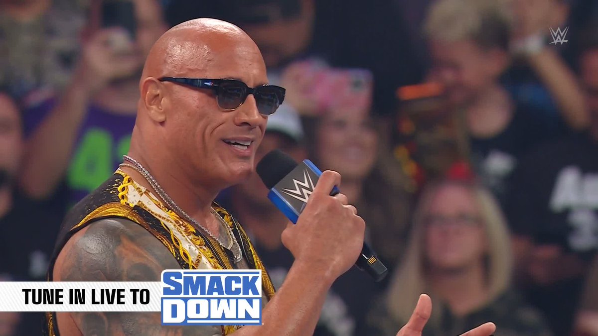 This is NOT Dwayne Johnson we remember... 👀 This SOLD OUT #SmackDown crowd is getting RIPPED TO SHREDS TONIGHT. 🫢 #SmackDown