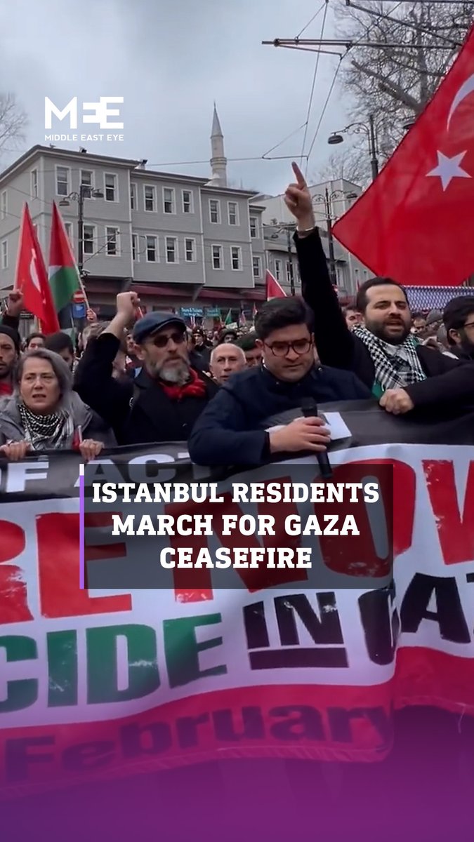 Activists take to the streets in Istanbul along with more than 100 cities in over 45 countries on the Global Day of Action. Thousands march demanding a permanent ceasefire in Gaza amid escalating the humanitarian crisis as Israel's military escalation in Rafah looms