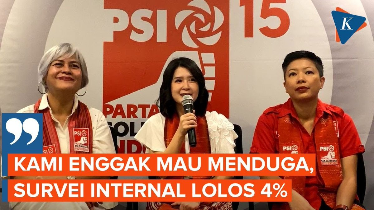 Wakil Ketua Dewan Pembina PSI, Grace Natalie tak mau menduga-duga terkait suara partainya yang belum mencapai parliamentary threshold 4 persen karena 'Jokowi Effect' tidak mempan. Grace mengatakan, pihaknya masih akan menunggu real count yang dikeluarkan oleh KPU. < #PSI #KPU