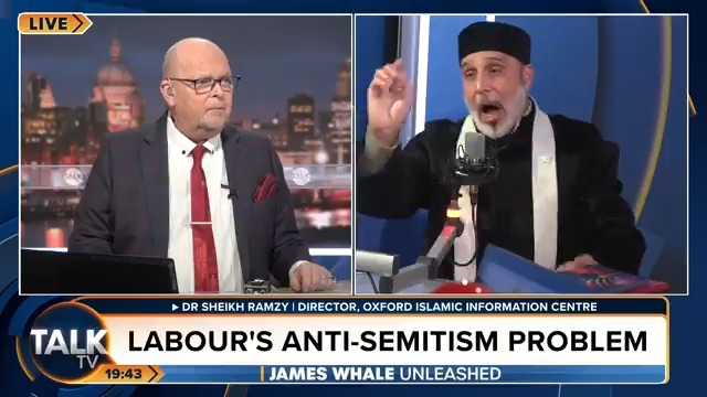 "Is Sharia law more important than the law of the land in Britain? You won't answer the question!" James Whale clashes with Dr Sheikh Ramzy from the Oxford Islamic Information Centre. James Whale MBE.