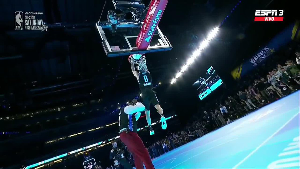 NO PUEDE SERRRRRRR... ¡¡MCCLUNG SALTÓ A SHAQUILLE O'NEAL EN UNA DE LAS VOLCADAS MÁS GRANDES QUE SE HAN VISTO!! ¡50 perfecto y BICAMPEÓN del Concurso de Volcadas! 📺 Todo el #NBAAllStar por #ESPNenStarPlus