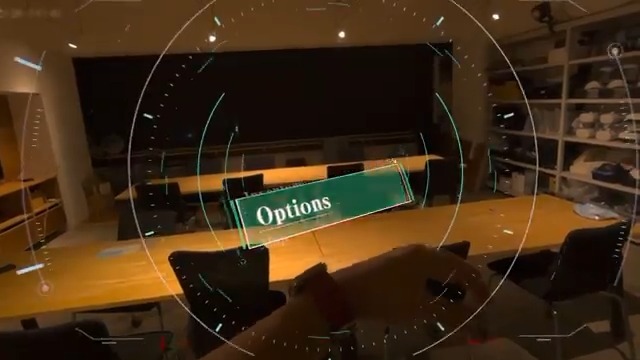 Apple Vision Proで【近未来SFによくある拡張メニューUI】作ってみた〜! アイトラッキングで上下遷移制御してるので左手だけで選択/決定できる。たぶん誰でも思ったように操作できるはず #AppleVisionPro #PolySpatial #Unity