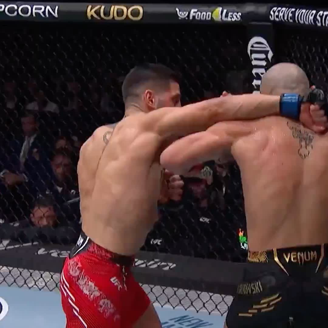 Una hermosa obra de arte! Ilia Topuria 🇪🇸🇬🇪 #UFC298