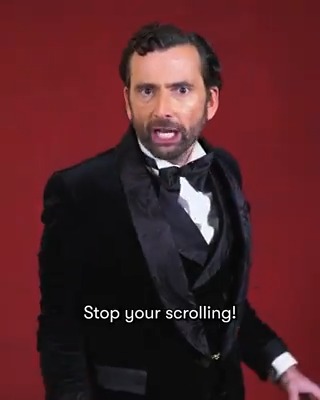 Stop your scrolling! 👋 Join David Tennant TONIGHT for the EE BAFTA Film Awards at 7pm GMT on BBC One and iPlayer and on BritBox in North America. #EEBAFTAs