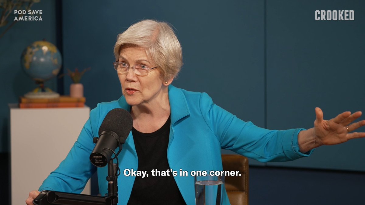 Elizabeth Warren breaks down the Trump vs. Biden matchup in 2024. New Presidents Day Bonus Pod out now: #PodSaveTheWorld #CrookedMedia #ElizabethWarren