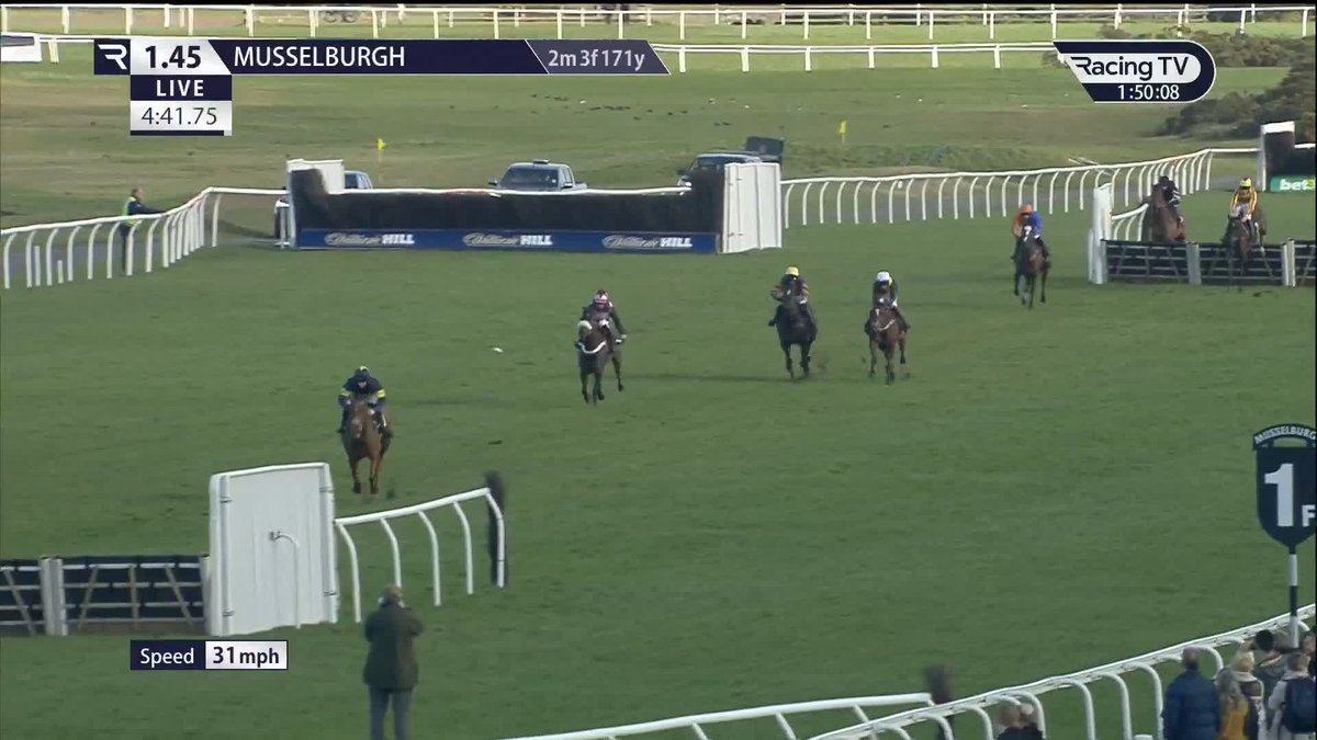Classy stuff from Micks Jet 🚀 Philip Kirby Racing's mare, a CheltenhamRacecourse bumper winner last spring, easily gets off the mark over hurdles in the hands of Joe Williamson 🏇