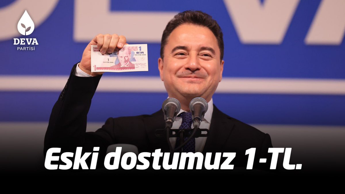 Eski dostumuz 1-TL. Hatırlayacağız ki bu hükûmetin ülkeyi ne hâle getirdiğini anlayalım. Hatırlatacağız ki gençler, bu ülkeden asla umutlarını kesmesinler.
