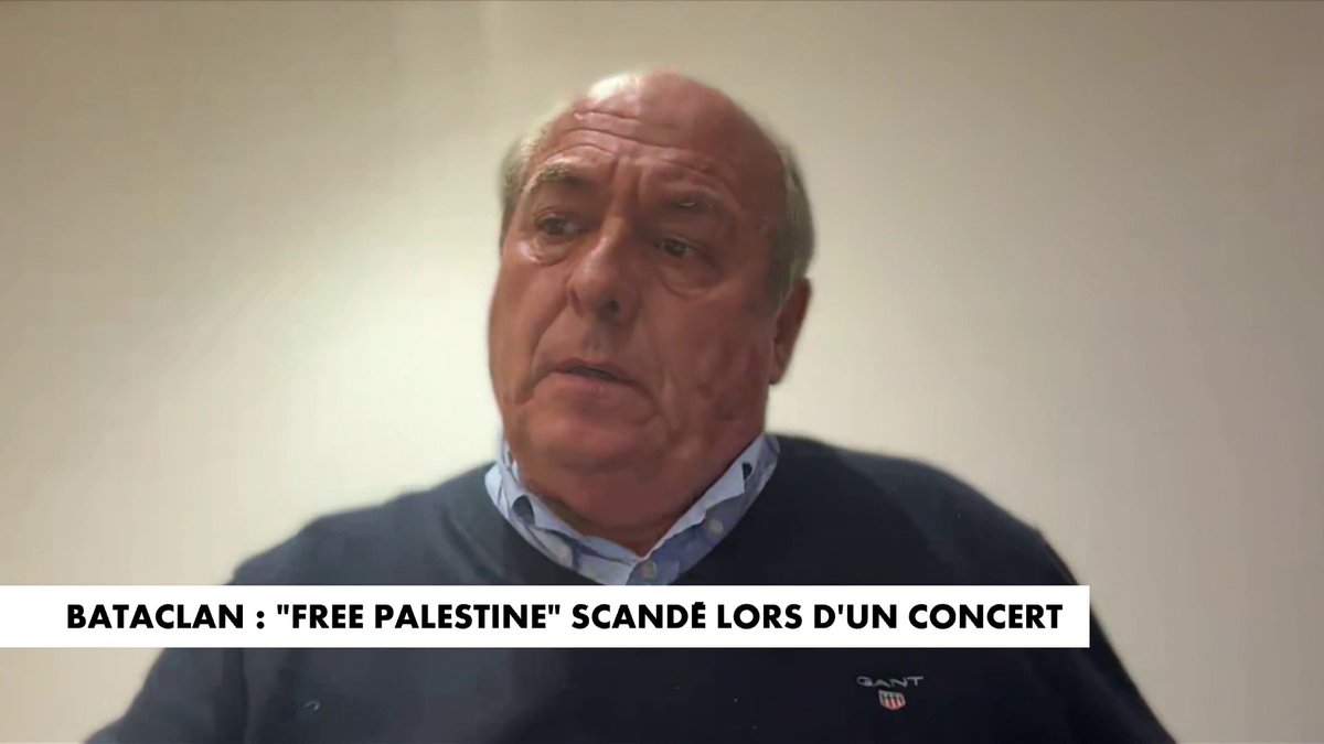 Patrick Jardin, père d'une victime du Bataclan, à propos de l'expression "Free Palestine" scandée dans la salle de concert : «C'était bien prémédité. Ça m'inquiète. On n'aurait pas dû les laisser entrer avec des drapeaux palestiniens, surtout au Bataclan» dans #PunchlineWE