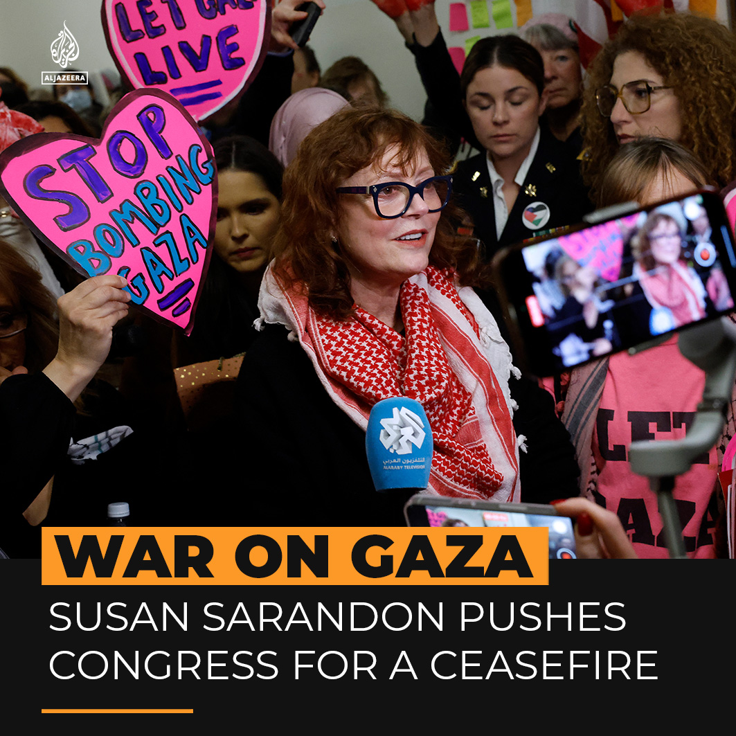 “It’s a complete genocide. I have a right to object to my taxes being spent on a genocide.” —American actress Susan Sarandon