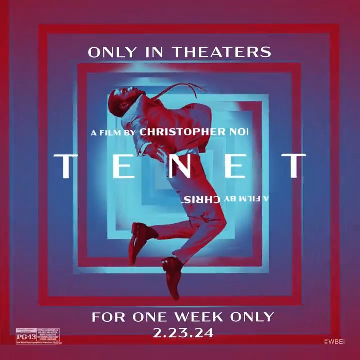 Step back to go forward. Get your tickets now to watch #TENET, only in theaters for one week starting this Friday: