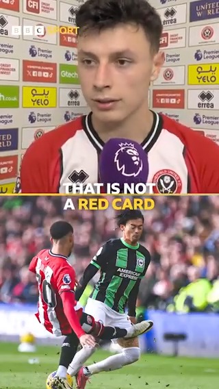 Anel Ahmedhodzic didn’t think Mason Holgate should have been sent off. #BBCFootball #SHUBHA