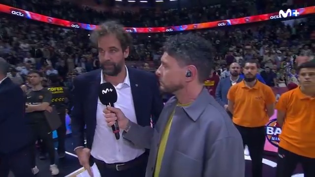 Roger Grimau, con Jose Ajero Astudillo: "Se nos ha castigado en exceso en determinados momentos". #CopaACB #ListosParaRomperla