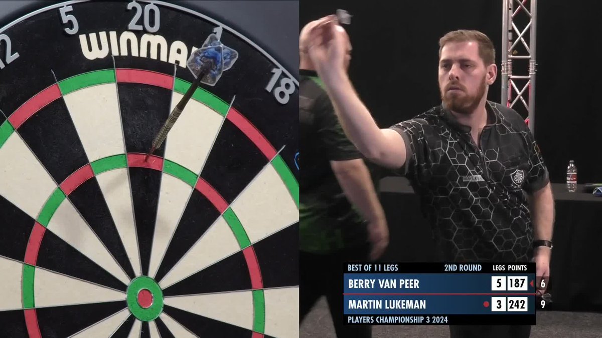 BRILLIANT BERRY BEATS LUKEMAN! Berry van Peer lands three ton-plus checkouts and averages 101.37 in a 6-3 win over Martin Lukeman. 📺 📋 #PC3