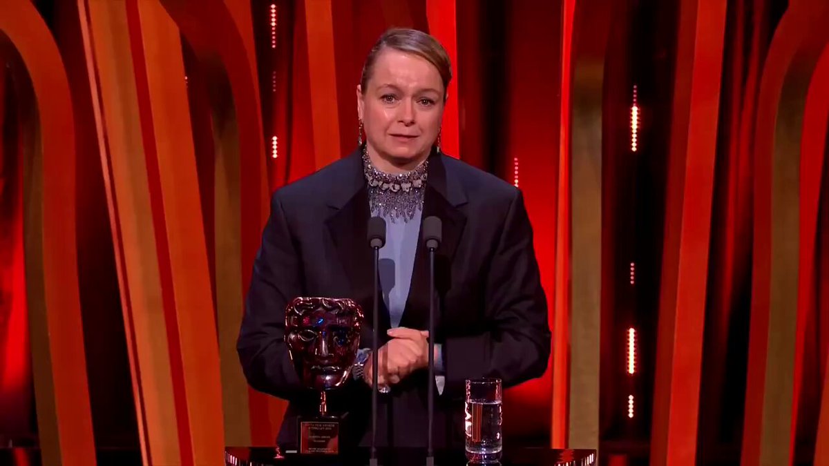 Samantha Morton casts away the shadows of shame &amp; claims the light! On receiving The BAFTA Fellowship Award, after thanking her husband &amp; children... "I dedicate this award to every child who is in care today, or whose been in care, or is suffering or who didn't survive."