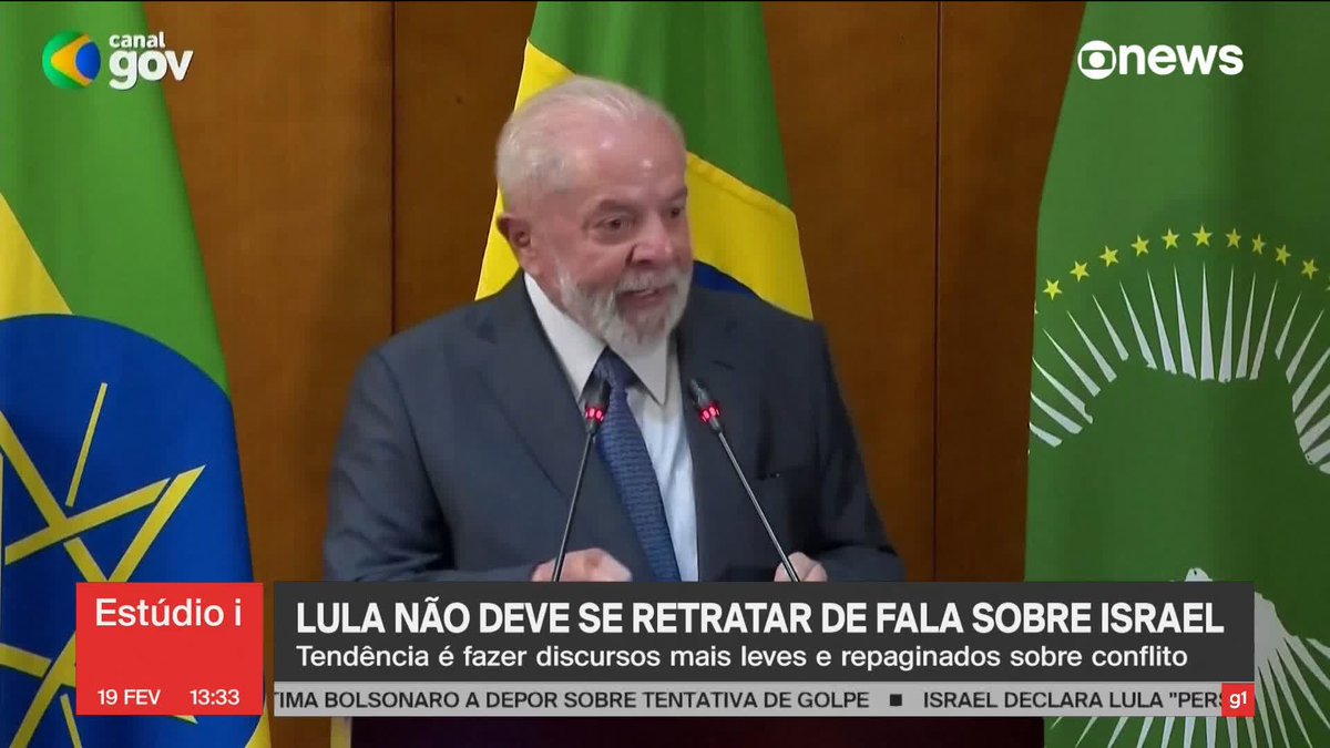 “No improviso, não é a primeira vez que Lula transforma uma viagem internacional numa gafe diplomática”, diz Octavio Guedes sobre fala do presidente brasileiro, que comparou ações de Israel em Gaza ao Holocausto. ➡ Assista #Estudioi: #GloboNews