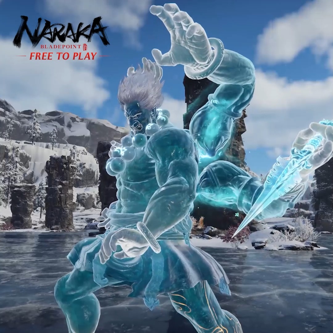 While most are happy with the approach of spring , Tianhai isn't! He keeps the cold close by turning him into a frozen version of Vajra. Brrr...! ❄️ 🥶 The legendary accessory for Tianhai will be available on Feb 21 PT #NARAKABLADEPOINT