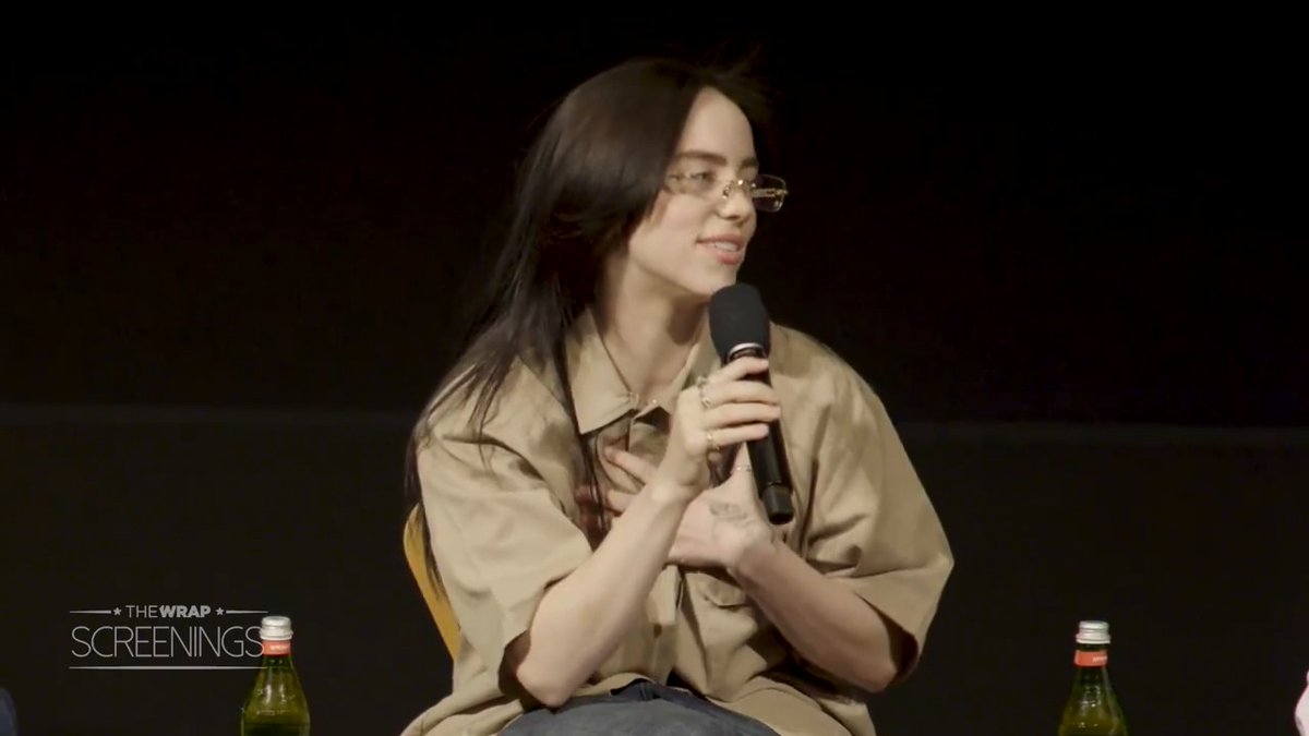 #TheWrapScreenings 🩷@BillieEilish shares the conversation with #GretaGerwig that inspired #Barbie's "Heart Song", which we now know as the hit song "What Was I Made For?" 🎵 Moderated by Sharon Waxman (follow me on Threads @sharonwaxman Presented by @wbpictures