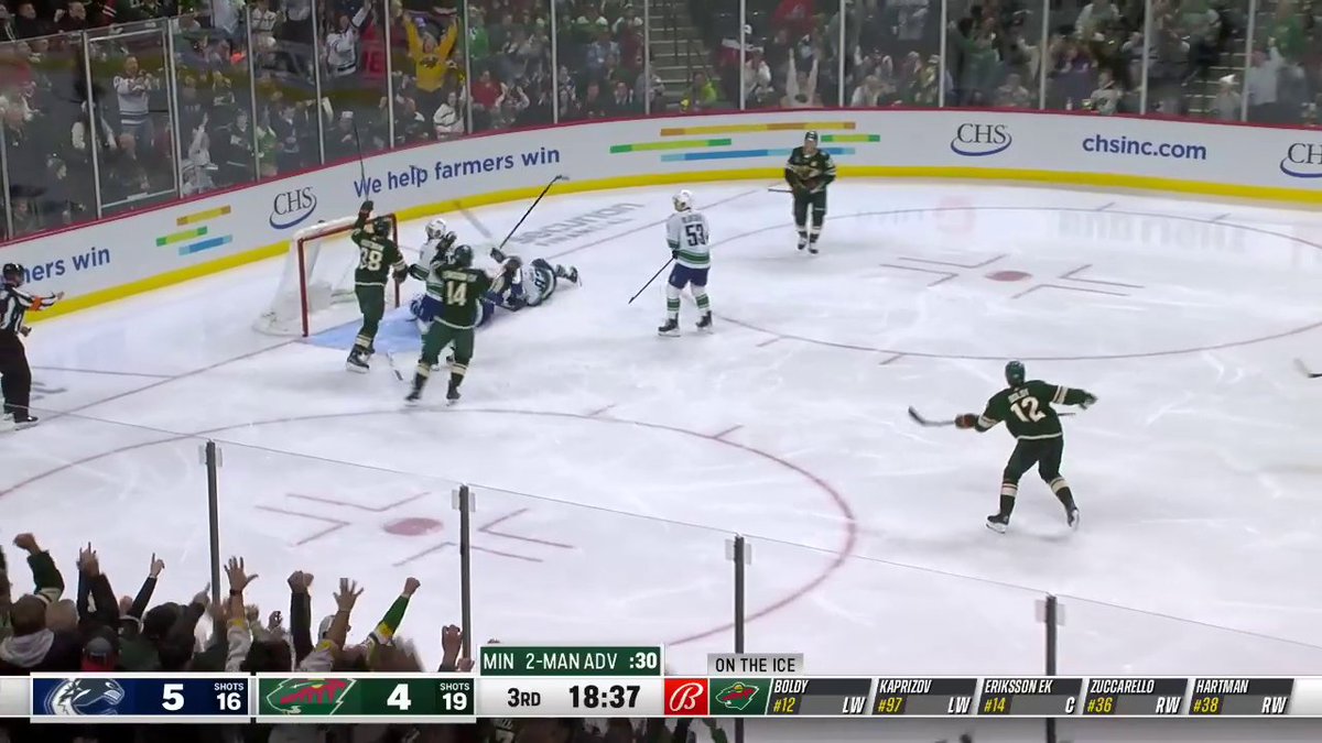 A seven-goal third period for the x - Minnesota Wild. You could say it was a WILD afternoon. 😉