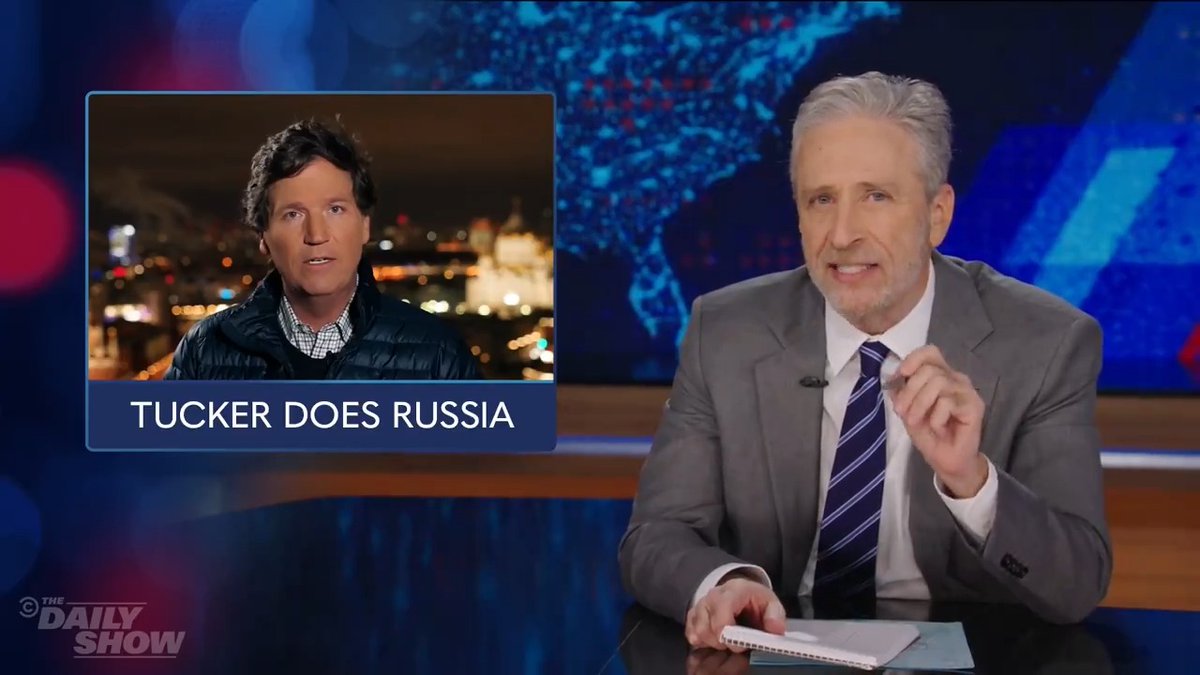 Thank you, Tucker Carlson, for giving Jon Stewart this masterclass in journalism.