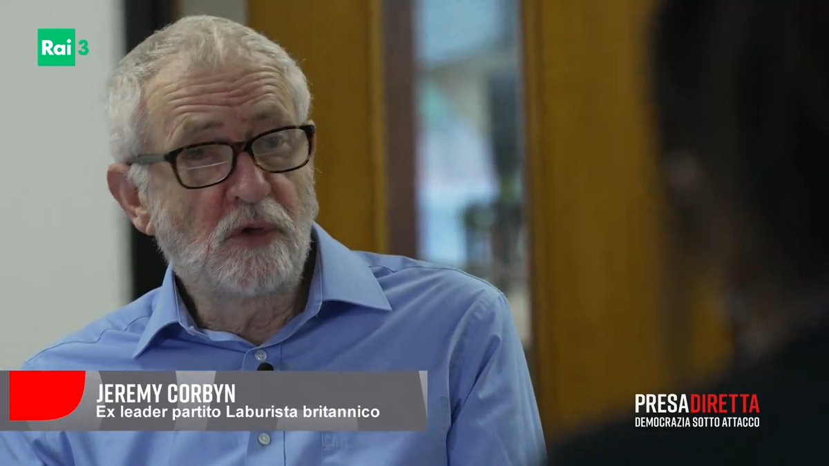 L'appello di #JeremyCorbyn: “Come leader europei avete doveri costituzionali che garantiscono la libertà di parola e di stampa. In ognuno di questi casi Julian #Assange è stato trattato ingiustamente.” #PresaDiretta Jeremy Corbyn Freed Assange - #FreeAssange Stella Assange