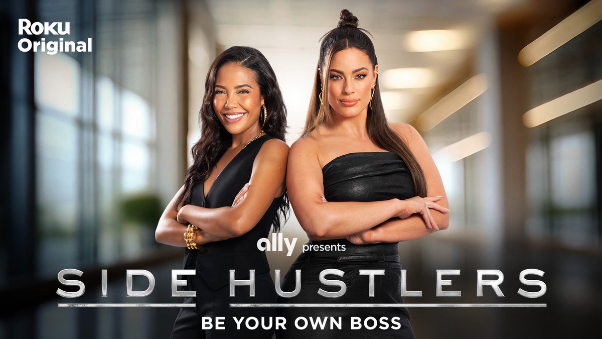 Be your own boss. Powerhouse investors Ashley Graham and Emma Grede empower female entrepreneurs to turn their side hustle into their main hustle. From Hello Sunshine and Ally, stream #SideHustlers free on Roku Channel on March 1!