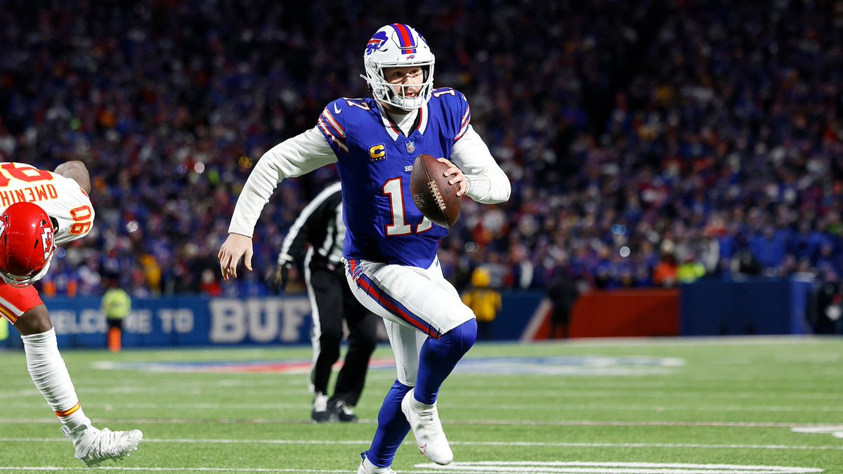 .Josh Allen showed off his arm and legs in 2023 with a league-leading 44 total TDs 🚀