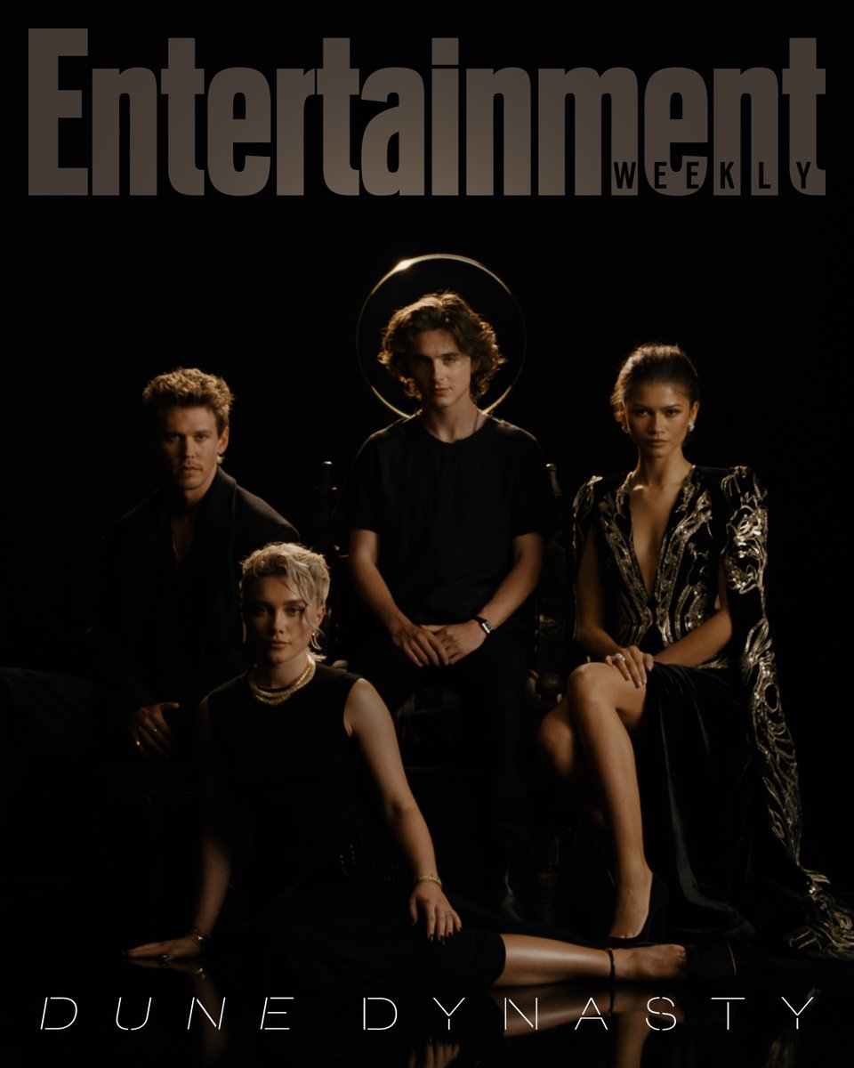 ‘DUNE: PART TWO’ stars Timothée Chalamet, Zendaya, Florence Pugh and Austin Butler for Entertainment Weekly 🔗: