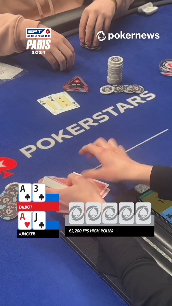 THE WINNING HAND! 🏆 €544,790 for 1st It's Parker Talbot vs Juncker in the PokerStars €2,200 FPS High Roller (€544,790) Can Team Never Lucky finally break his 14-year spell of live tournaments or is it one for the Danes!?